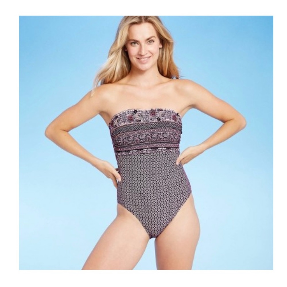 Strapless One Piece Swimsuit